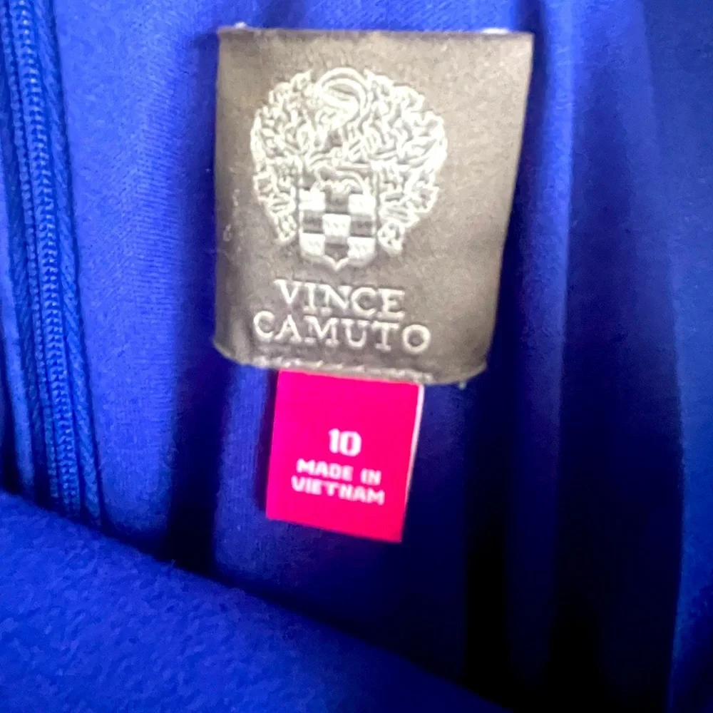 Vince Camuto Cobalt Blue Off shoulder Sleeveless Dress Size 10 - Picture 4 of 4